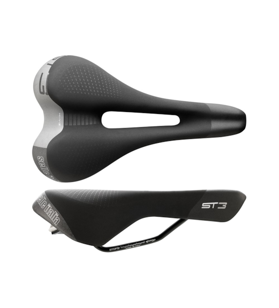Siodło SELLE ITALIA SPORTOURING ST 3 SUPERFLOW S3, 270x160mm, Pręty Fec Alloy, Hi-Viz, Żel, 406g (NEW).