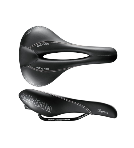 Siodło SELLE ITALIA SPORTOURING DONNA FLOW L2, 270x168mm, Pręty Steel, Żel, 345g (NEW)
