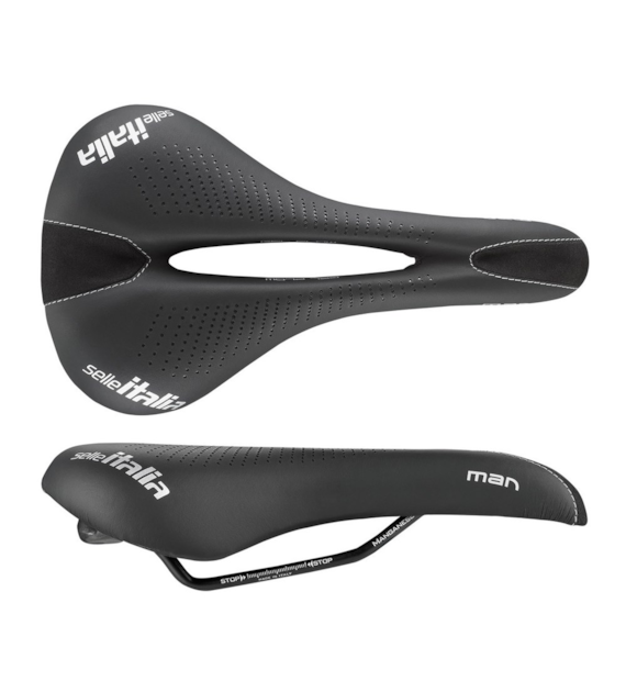 Siodło SELLE ITALIA SPORTOURING MAN GEL ADVAN FLOW, 262x160mm, Pręty Manganese, Żel, 315g (NEW)