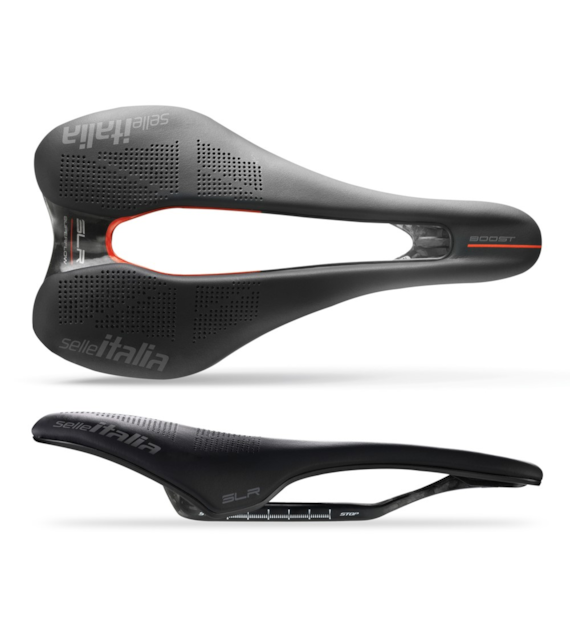 Siodło SELLE ITALIA SLR BOOST KIT CARBONIO SUPERFLOW S (id match S3), Pręty Carbon, Waga 122g (DWZ) -> SLR CARBON S3 (NEW 2026)