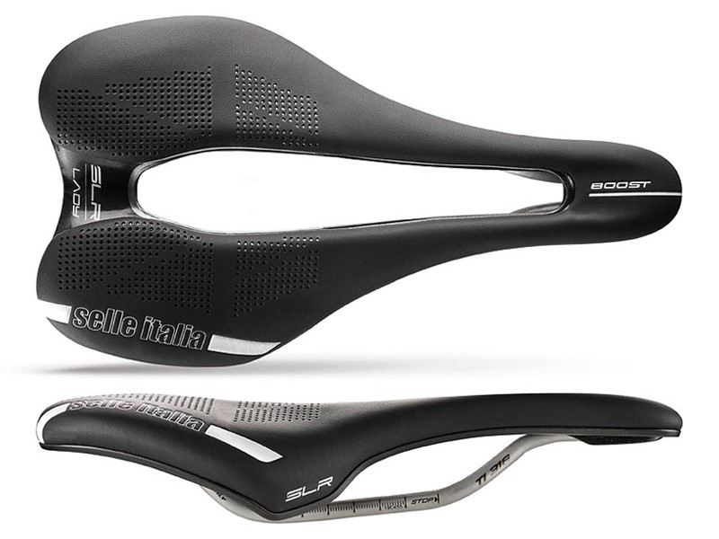 Siodło SELLE ITALIA SLR BOOST LADY TI316, Superflow L (id match L3), TI 316 Rail, Fibra-Tek, Light Gel, 207g (NEW)