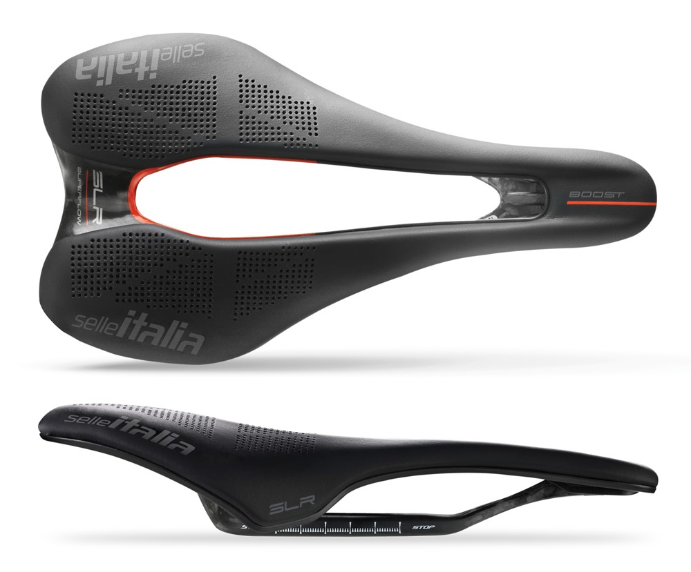 Siodło SELLE ITALIA SLR BOOST KIT CARBONIO, Superflow L (id match L3), Carbon Rail+10mm, Fibra-Tek, 129g (NEW)