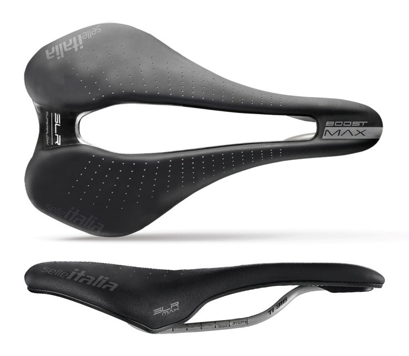 Siodło SELLE ITALIA MAX SLR BOOST TI316 GEL SUPERFLOW L (id match L3), 218g (NEW)