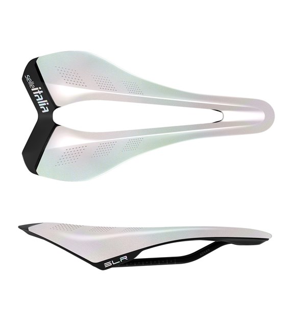 Siodło SELLE ITALIA SLR ADVAN SE OPAL WHITE L (id match L3), Edycja Limitowana, 168g (NEW)