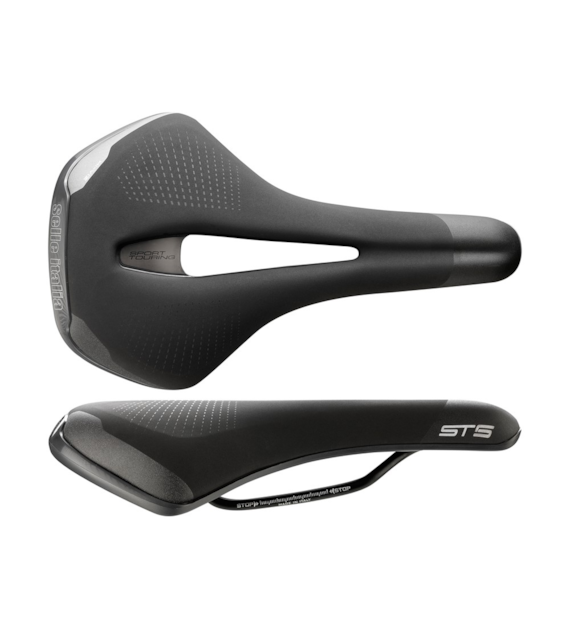 Siodło SELLE ITALIA SPORTOURING ST 5 FLOW S2, 276x155mm, Pręty Fec Alloy, Hi-Viz, Żel, 396g (NEW).