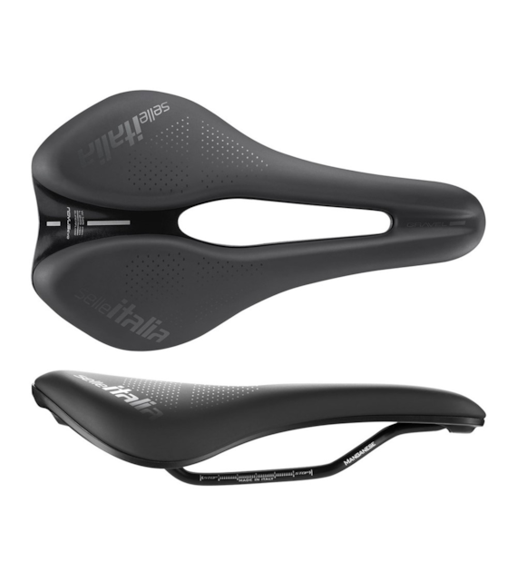 Siodło SELLE ITALIA NOVUS BOOST EVO GRAVEL TM SUPERFLOW L (id match L3), Pręty Manganese, Waga 242g, Czarne (NEW)