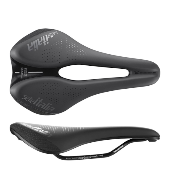 Siodło SELLE ITALIA NOVUS BOOST EVO X-CROSS TM SUPERFLOW L (id match L3), Pręty Manganese, Waga 251g, Czarne (NEW)