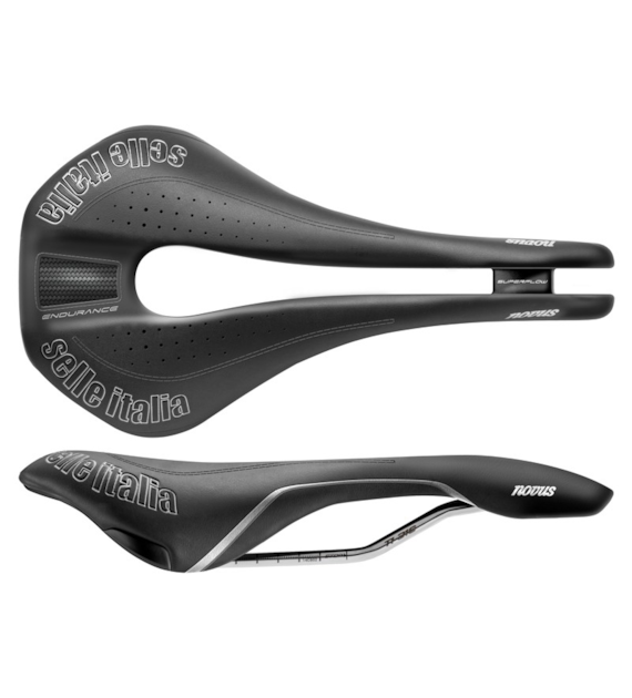 Siodło SELLE ITALIA NOVUS ENDURANCE TI316 SUPERFLOW S (id match S3), Pręty TI316, Waga 288g (NEW).