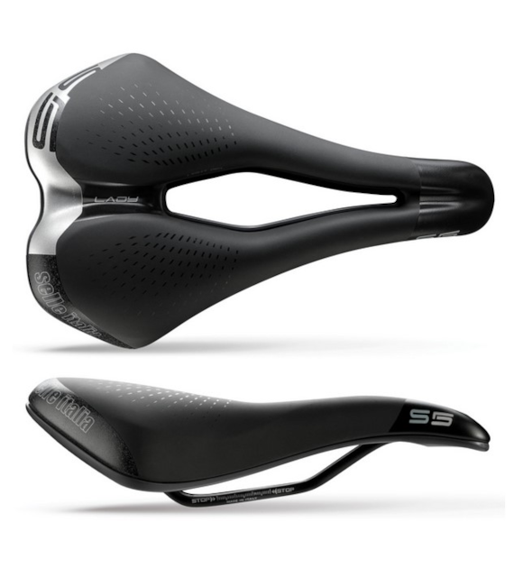 Siodło SELLE ITALIA SPORTOURING S 5 LADY SUPERFLOW L3, 255x160mm, Pręty Fec Alloy, Hi-Viz, Żel, 368g (NEW).
