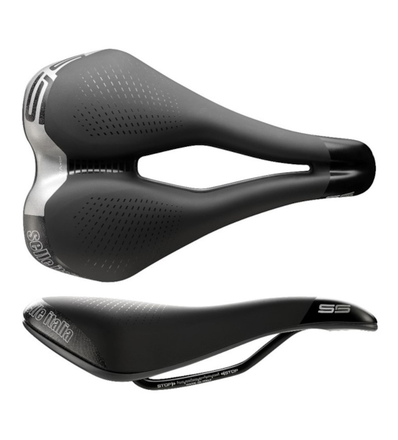 Siodło SELLE ITALIA SPORTOURING MAX S 5 SUPERFLOW L3, 255x180mm, Pręty Fec Alloy, Hi-Viz, Żel, 385g (NEW).