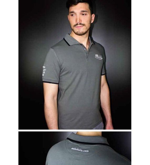 Polo T-Shirt SELLE ITALIA Antracite Grey roz. S (DWZ)