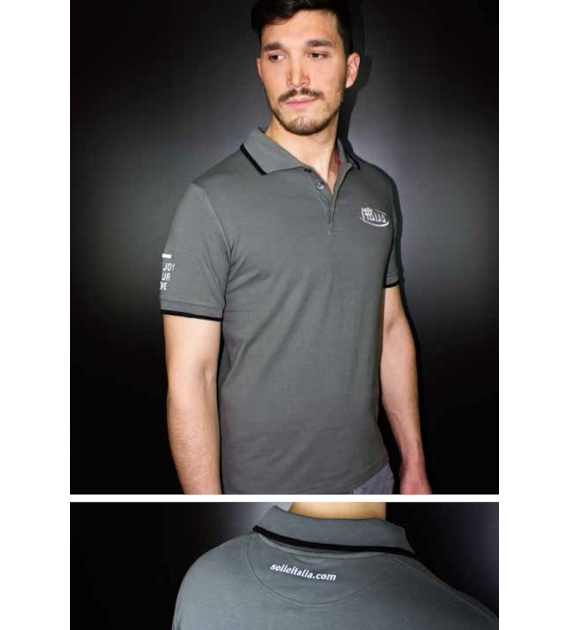 Polo T-Shirt SELLE ITALIA Antracite Grey roz. S (NEW).
