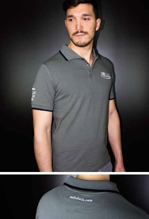 Polo T-Shirt SELLE ITALIA Antracite Grey roz. S (DWZ)