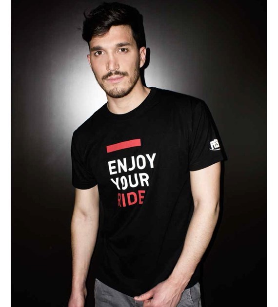 T-shirt SELLE ITALIA ENJOY YOUR RIDE Black roz. S (DWZ)