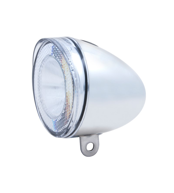 Lampka przednia SPANNINGA SWINGO XB 4 luxów+ 3 baterie AAA, chrom (NEW)