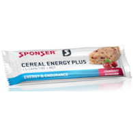 Baton energetyczny SPONSER CEREAL ENERGY PLUS BAR żurawinowy (pudełko 15szt x 40g) (NEW)