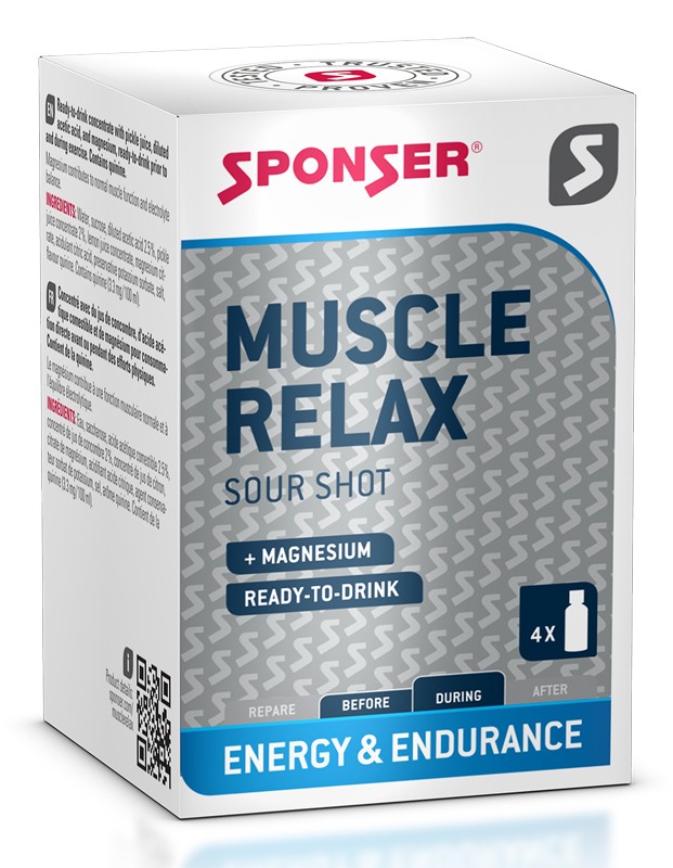 Suplement na skurcze mięśni SPONSER MUSCLE RELAX w butelkach (pudełko 4 szt x 30ml) (NEW).