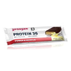 Baton proteinowy SPONSER PROTEIN 36 BAR waniliowy (pudełko 25szt x 50g) (NEW)