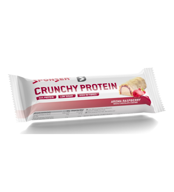 Baton proteinowy SPONSER CRUNCHY PROTEIN BAR malinowy (pudełko 12szt x 50g) (NEW)