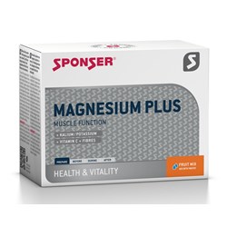 Magnez SPONSER MAGNESIUM PLUS w proszku mix owoców (pudełko 20 saszetek x 6,5g) (NEW)