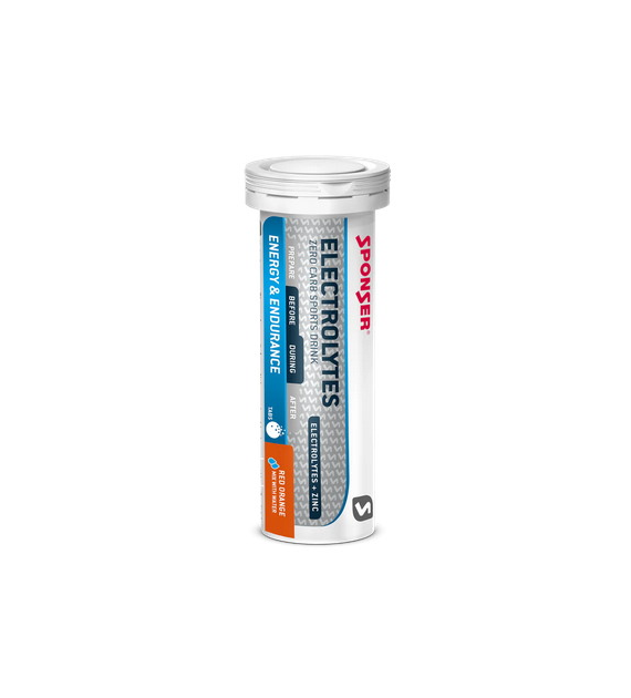Elektrolity SPONSER ELECTROLYTES TABS Red Orange tabletki (pudełko 12szt x 10 tabletek) (NEW)