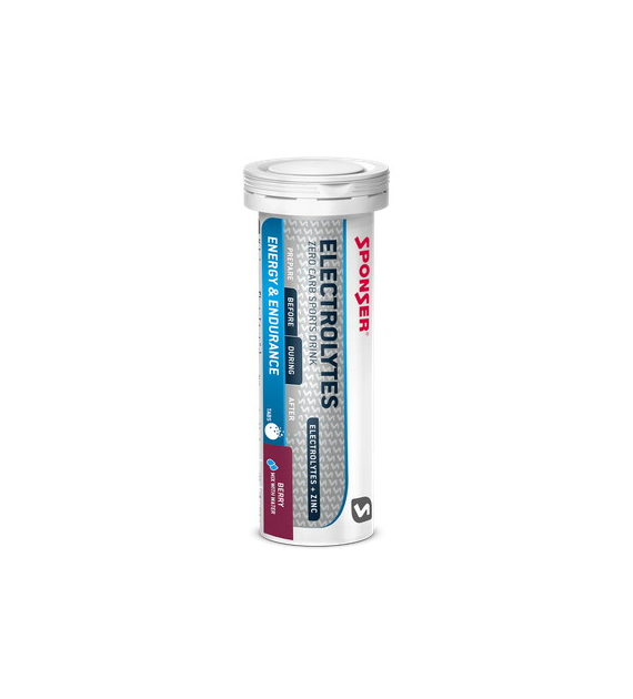 Elektrolity SPONSER ELECTROLYTES TABS Berry tabletki (pudełko 12szt x 10 tabletek) (NEW)