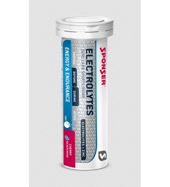 Elektrolity SPONSER ELECTROLYTES TABS Cherry Tabletki (pudełko 12szt x 10 tabletek) (NEW 2025)