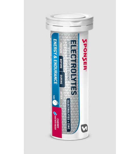 Elektrolity SPONSER ELECTROLYTES TABS Cherry Tabletki (pudełko 12szt x 10 tabletek) (NEW)