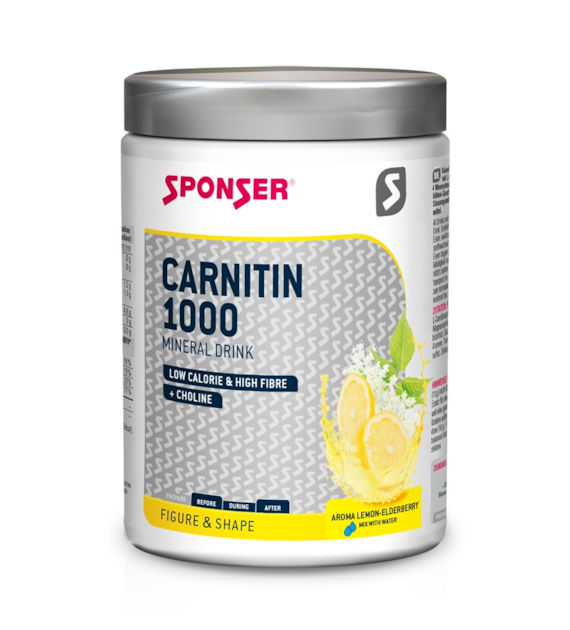 Napój niskokaloryczny SPONSER CARNITIN 1000 cytryna-czarny bez puszka 400g (NEW)