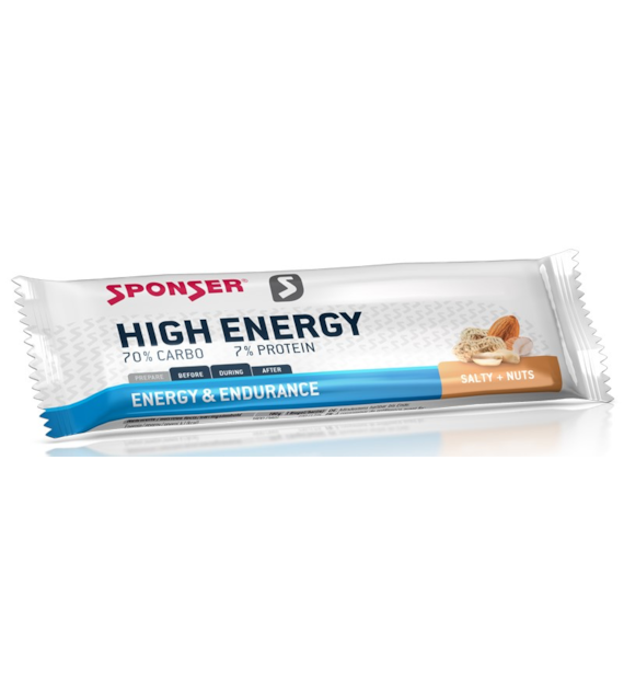 Baton energetyczny SPONSER HIGH ENERGY BAR solone orzeszki ziemne pudełko (30szt x 45g) (NEW)