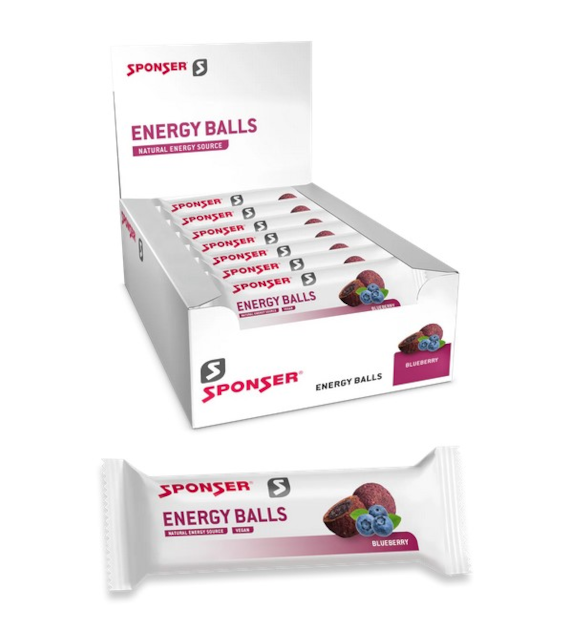Przekąska SPONSER ENERGY BALLS Blueberry (pudełko 18szt x 45g) (NEW)