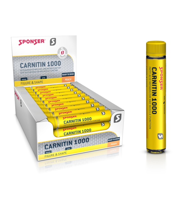 Karnityna SPONSER L-CARNITIN 1000 brzoskwinia (pudełko 30 ampułek x 25ml) (NEW)