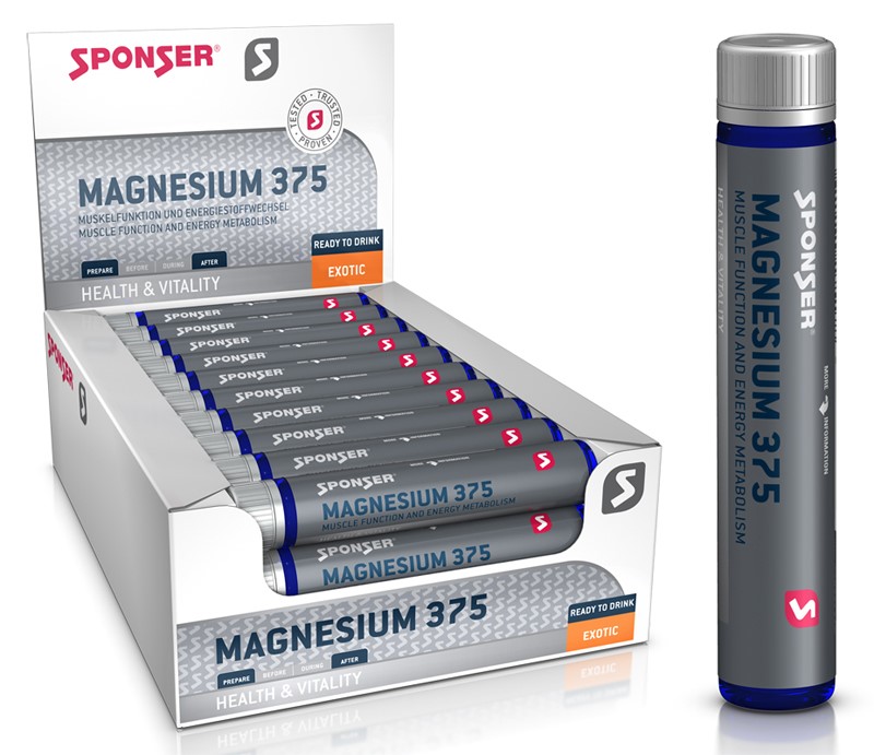 Magnez SPONSER MAGNESIUM 375 Exotic w ampułkach (pudełko 30 ampułek x 25g) (NEW)