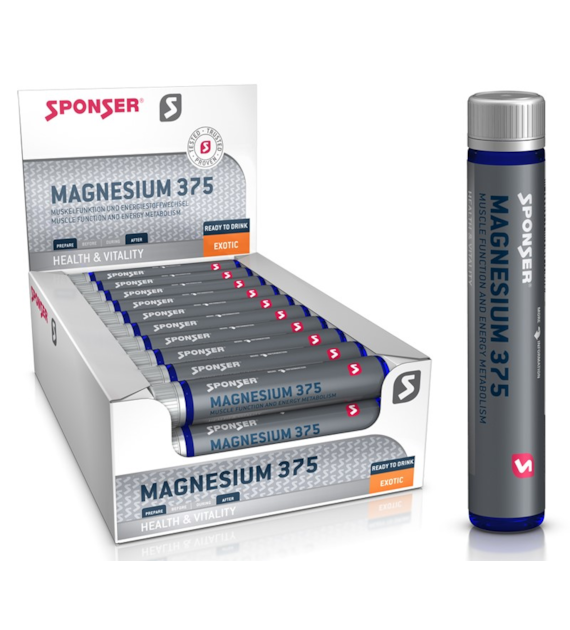 Magnez SPONSER MAGNESIUM 375 Exotic w ampułkach (pudełko 30 ampułek x 25g) (NEW)