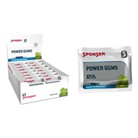 Gumy energetyczne SPONSER POWER GUMS sour łagodny octowo-kwaśny (pudełko 20 saszetek x 75g) (NEW 2025)