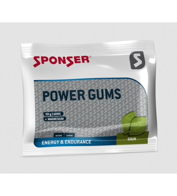 Gumy energetyczne SPONSER POWER GUMS sour łagodny octowo-kwaśny paczka 75g (NEW).