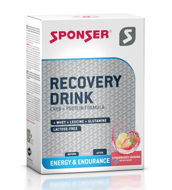 Napój SPONSER RECOVERY DRINK truskawkowo-bananowy pudełko (20 saszetek x 60g) (NEW)