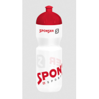 Bidon SPONSER NET transparent / red 750 ml (NEW)
