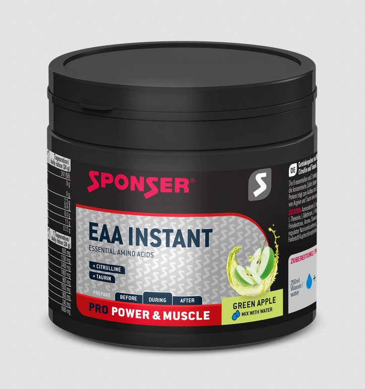 Aminokwasy SPONSER AMINO EAA INSTANT Zielone Jabłko Puszka 300g (NEW)