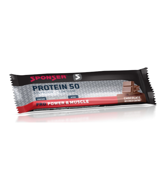 Baton proteinowy SPONSER PROTEIN 50 czekolada (pudełko 25szt x 50g) (NEW)