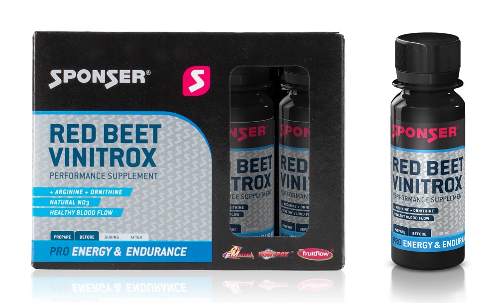 Suplement do utrzymania prawidłowej agregacji płytek krwi SPONSER RED BEET VINITROX (pudełko 4 butelki x 60ml) (NEW)