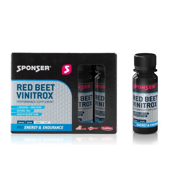 Suplement do utrzymania prawidłowej agregacji płytek krwi SPONSER RED BEET VINITROX (pudełko 4 butelki x 60ml) (NEW).