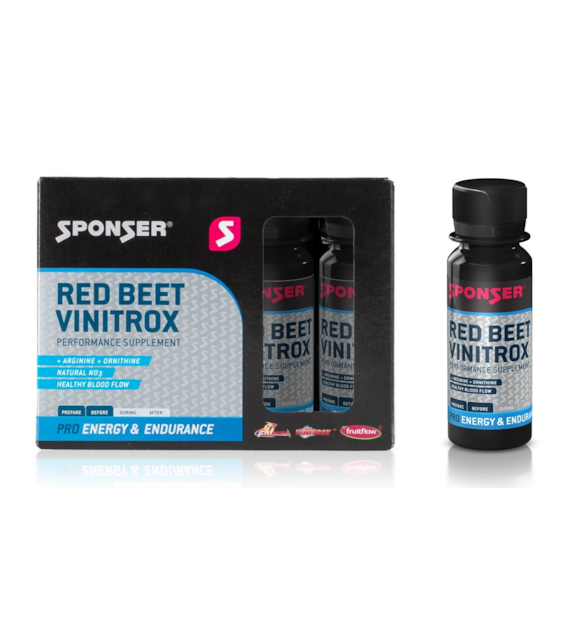 Suplement do utrzymania prawidłowej agregacji płytek krwi SPONSER RED BEET VINITROX (pudełko 4 butelki x 60ml) (NEW)