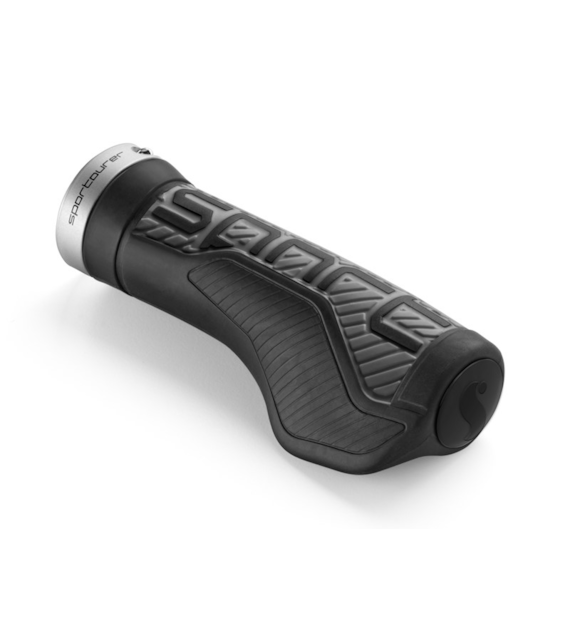 Chwyty kierownicy SPORTOURER JAMMY Sport L, 133,5mm, Lock-on, Czarno-szare