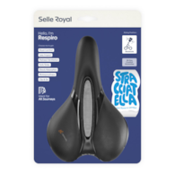 Siodło SELLEROYAL RESPIRO SOFT MODERATE STRACCIATELLA 60st. żelowe + elastomery, kanał chłodzący, unisex 496g (NEW 2026)