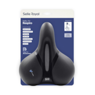 Siodło SELLEROYAL RESPIRO SOFT RELAXED 90st. żelowe + elastomery, kanał chłodzący, unisex 771g (NEW)
