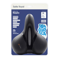 Siodło SELLEROYAL RESPIRO SOFT RELAXED STRACCIATELLA 90st. żelowe + elastomery, kanał chłodzący, unisex 771g (NEW 2026)