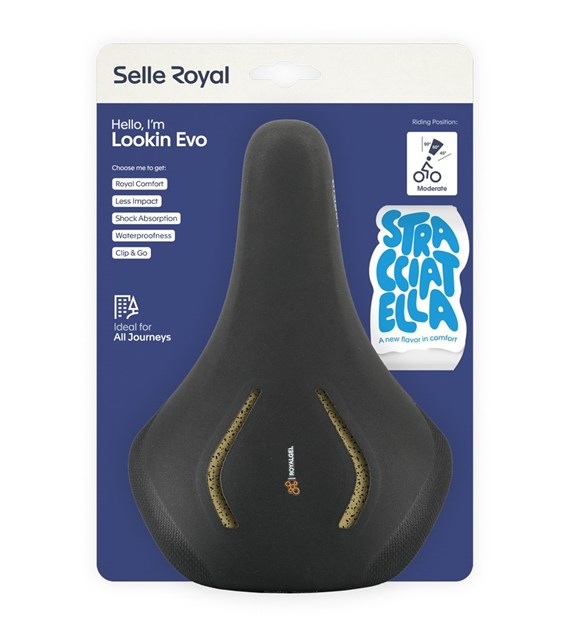 Siodło SELLEROYAL LOOKIN EVO MODERATE 60st. STRACCIATELLA żelowe, unisex, 500g (NEW 2026)