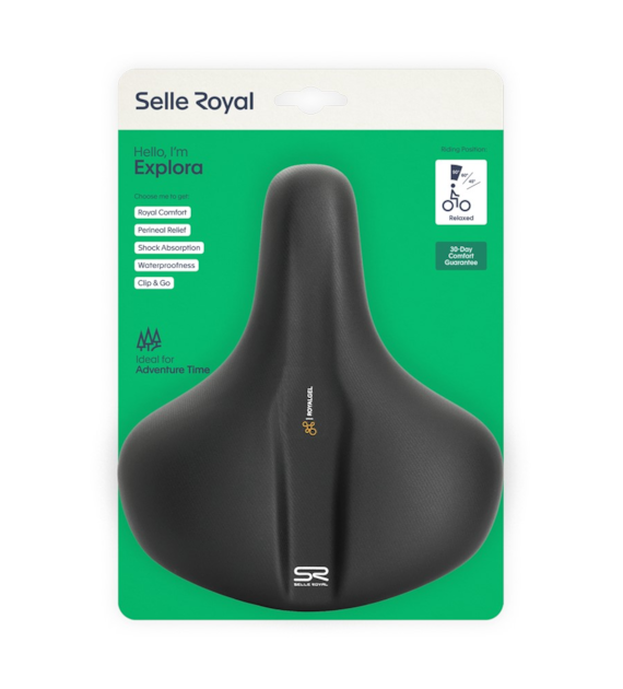 Siodło SELLEROYAL EXPLORA RELAXED 90st. żelowe + elastomery, unisex, 598g (NEW)