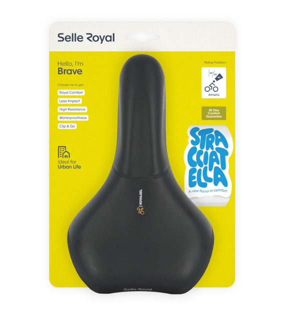 Siodło SELLEROYAL BRAVE STRENGTEX ATHLETIC 45st. żelowe, elastomery (NEW 2026)